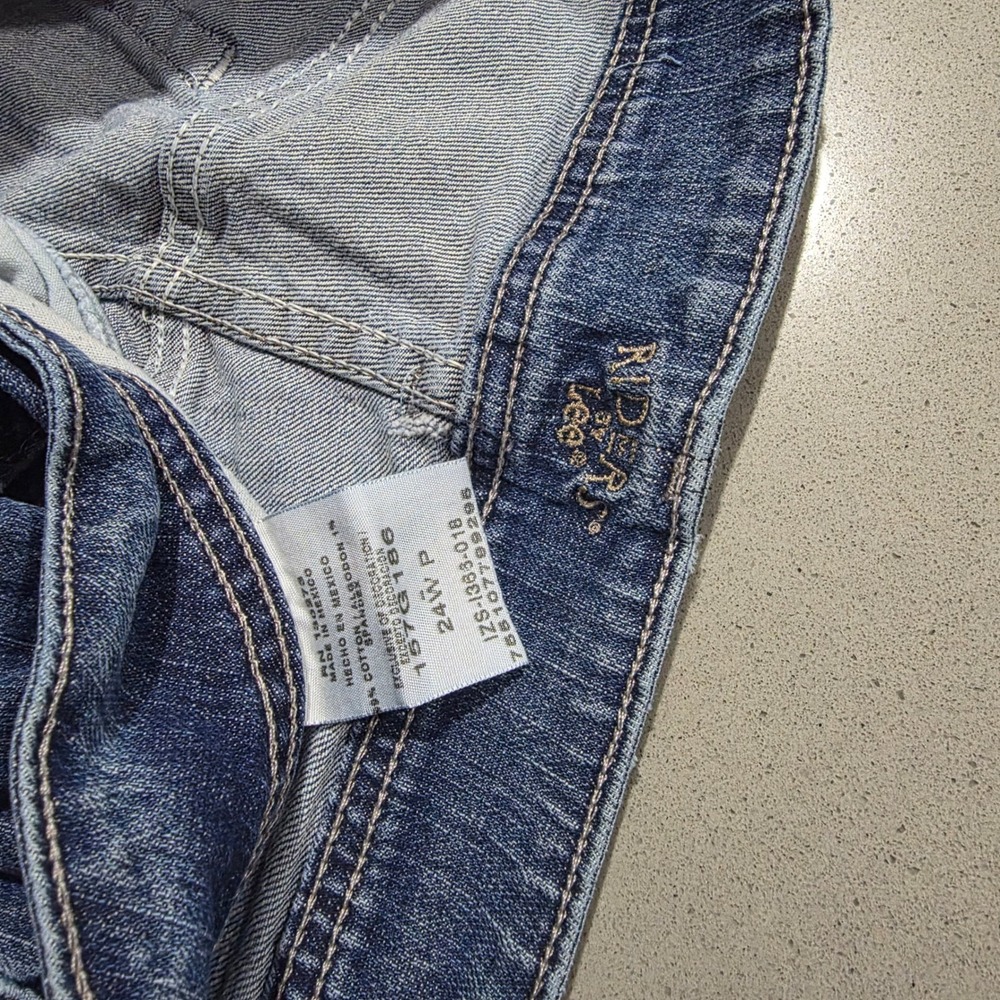 Riders by Lee Womens 24W P Medium Wash Straight Leg Jeans Petite Blue 157G186 - Picture 8 of 9